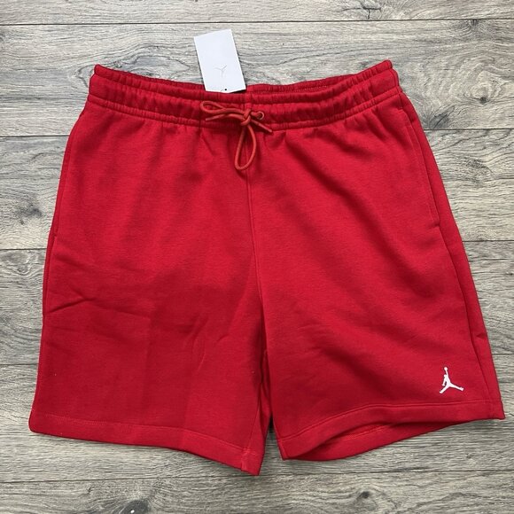 Jordan Fleece Shorts Size Small Mens Red Brooklyn Standard Fit $52 - Picture 1 of 11
